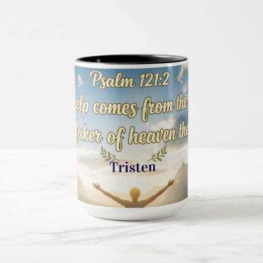 Psalm 121 My help comes from the Lord - マグカップ (中央)