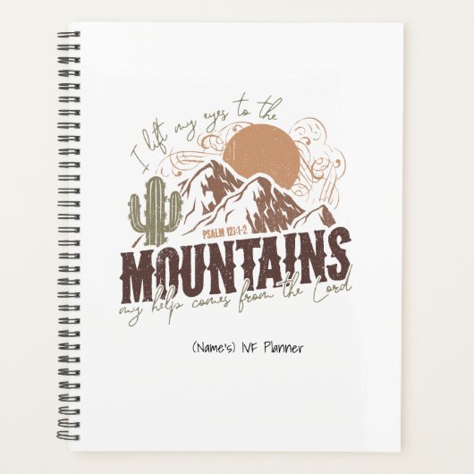 Psalm 123 パーソナライズされた Christian IVF/不妊 プランナー手帳 (正面)