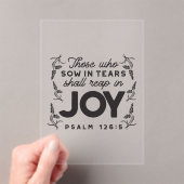 Psalm 126:5 Scripture Typography – Reap in Joy アクリル招待状 (インサイチュ (ポータブル))