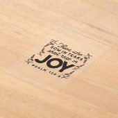 Psalm 126:5 Scripture Typography – Reap in Joy アクリル招待状 (レイダウン)