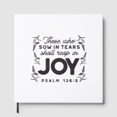 Psalm 126:5 Scripture Typography – Reap in Joy ゲストブック (正面)