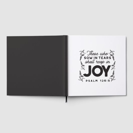 Psalm 126:5 Scripture Typography – Reap in Joy ゲストブック (全面)