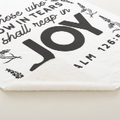 Psalm 126:5 Scripture Typography – Reap in Joy シェルパブランケット (3/4)