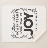 Psalm 126:5 Scripture Typography – Reap in Joy シェルパブランケット (正面(横))