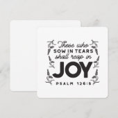 Psalm 126:5 Scripture Typography – Reap in Joy シーズンカード (正面/裏面)
