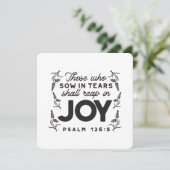 Psalm 126:5 Scripture Typography – Reap in Joy シーズンカード (スタンド正面)