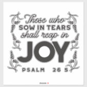 Psalm 126:5 Scripture Typography – Reap in Joy シール (シート)