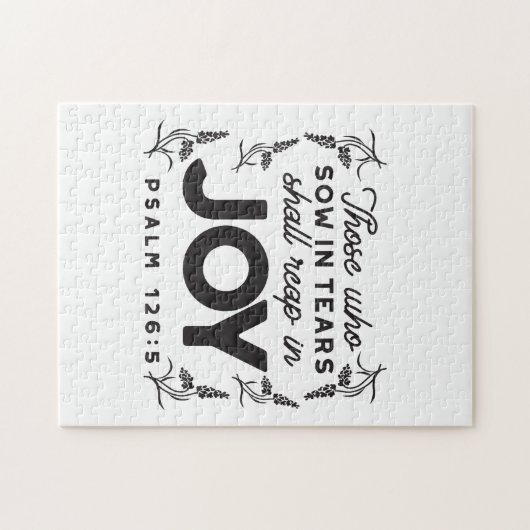 Psalm 126:5 Scripture Typography – Reap in Joy ジグソーパズル (横)