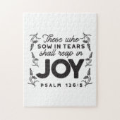 Psalm 126:5 Scripture Typography – Reap in Joy ジグソーパズル (縦)