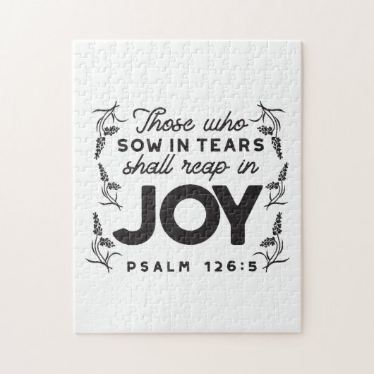 Psalm 126:5 Scripture Typography – Reap in Joy ジグソーパズル (縦)