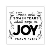 Psalm 126:5 Scripture Typography – Reap in Joy セルフインキングスタンプ (デザイン)