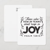 Psalm 126:5 Scripture Typography – Reap in Joy ノートカード (正面/裏面)