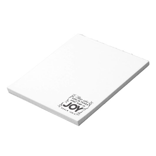 Psalm 126:5 Scripture Typography – Reap in Joy ノートパッド (回転)