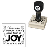 Psalm 126:5 Scripture Typography – Reap in Joy ラバースタンプ (押印)