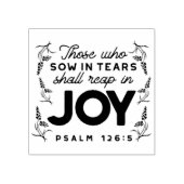 Psalm 126:5 Scripture Typography – Reap in Joy ラバースタンプ (インプリント)