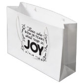 Psalm 126:5 Scripture Typography – Reap in Joy ラージペーパーバッグ (裏面アングル)