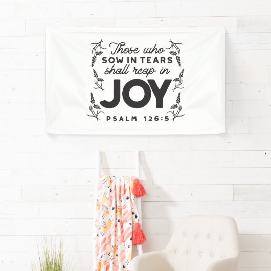 Psalm 126:5 Scripture Typography – Reap in Joy 横断幕 (インサイチュ)