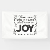 Psalm 126:5 Scripture Typography – Reap in Joy 横断幕 (横)