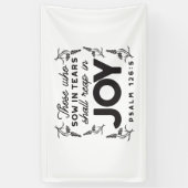 Psalm 126:5 Scripture Typography – Reap in Joy 横断幕 (縦)