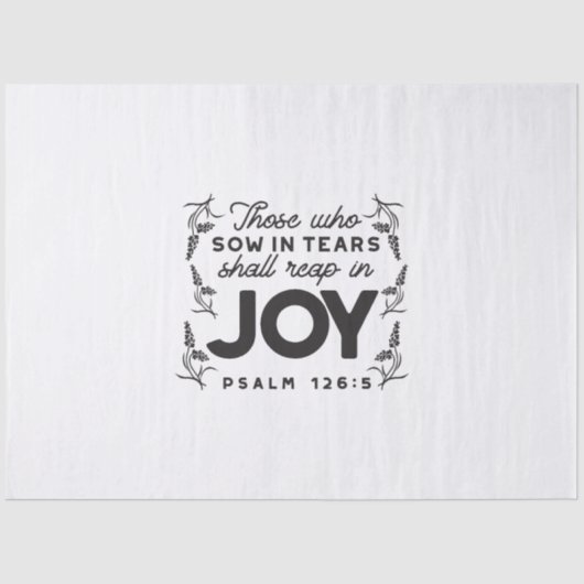 Psalm 126:5 Scripture Typography – Reap in Joy 薄葉紙 (正面)