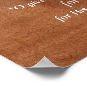 Psalm 136聖なる書物、 経典与えア感謝していコーンOak Tree ポスター (角)