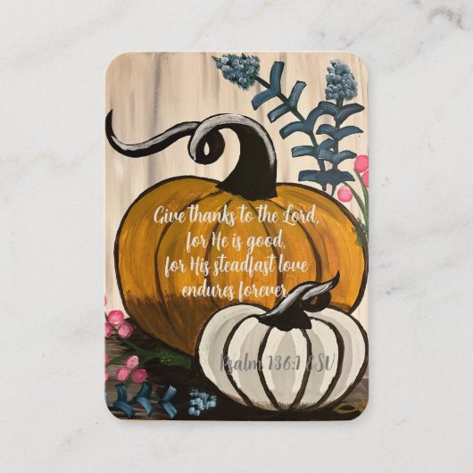 Psalm 136:1感謝与えの聖なる書物、 経典名刺 名刺 (正面)