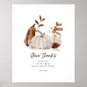 Psalm 136:1 Scripture Poster – Give Thanks ポスター (正面)