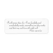 Psalm 139 14聖なる書物、 経典詩のステッカーラベル ラベル (正面)