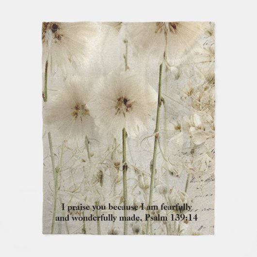 Psalm 139: 14 Fleece Blanket フリースブランケット (正面)
