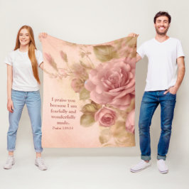 Psalm 139: 14 Fleece Blanket フリースブランケット