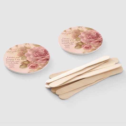 Psalm 139:14 Rose ハンドファン (組立なし)