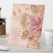 Psalm 139:14 Rose 台座サイン (インサイチュ)