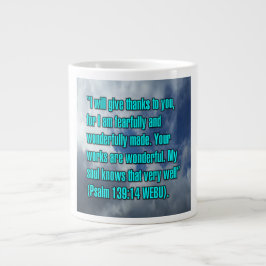 Psalm 139:14 WEBU Mug ジャンボコーヒーマグカップ