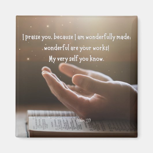 Psalm 139 2x2マグネット マグネット (正面)