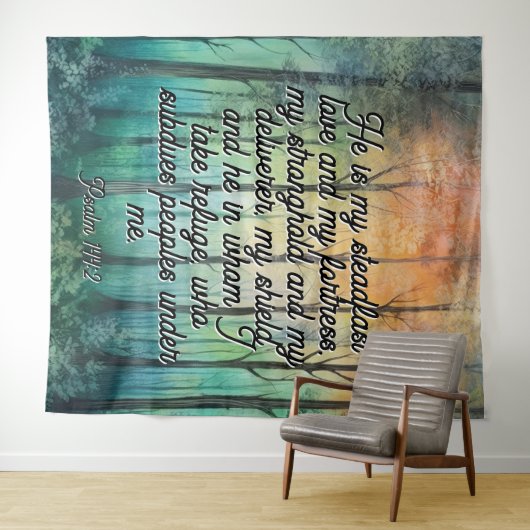 Psalm 144:2 Wedding Backdrop タペストリー (インサイチュ(横))