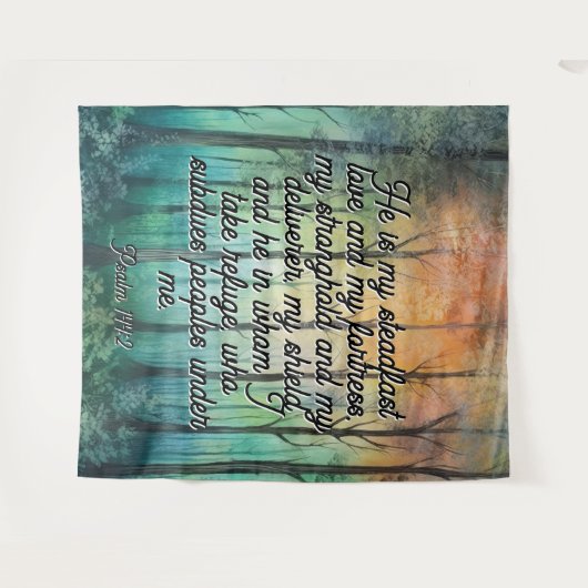 Psalm 144:2 Wedding Backdrop タペストリー (正面(横))