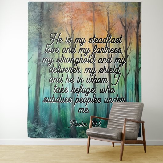 Psalm 144:2 Wedding Backdrop タペストリー (インサイチュ)