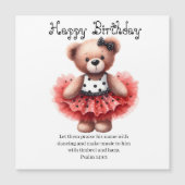 Psalm 149:3 Teddy Ballerina Birthday Greeting  (正面)