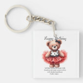 Psalm 149:3 Teddy Ballerina Keychain キーホルダー (正面)