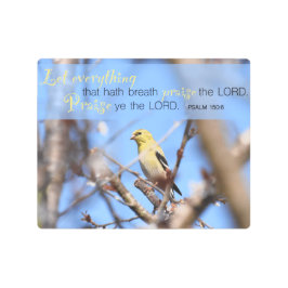 Psalm 150:6 – ゴールドフィンチ メタルプリント