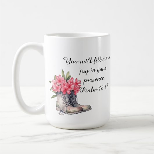 Psalm 16:11 コーヒーマグカップ (左)