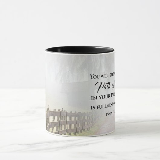 Psalm 16:11 「人生の道」を教えてください マグカップ (中央)