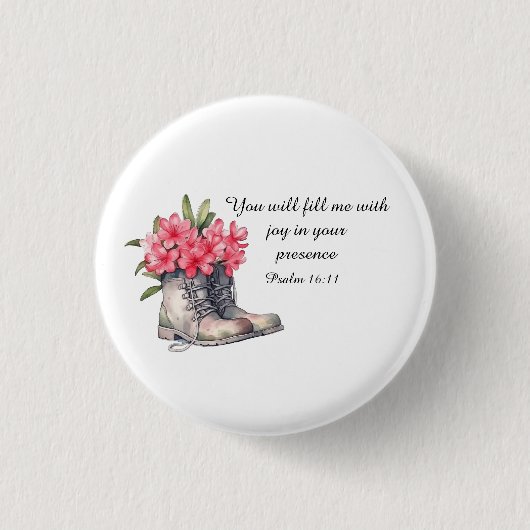 Psalm 16:11 Button 缶バッジ (正面)