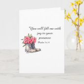 Psalm 16:11 Folded Card カード (黄色い花)