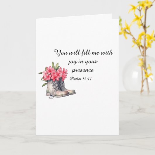 Psalm 16:11 Folded Card カード (黄色い花)