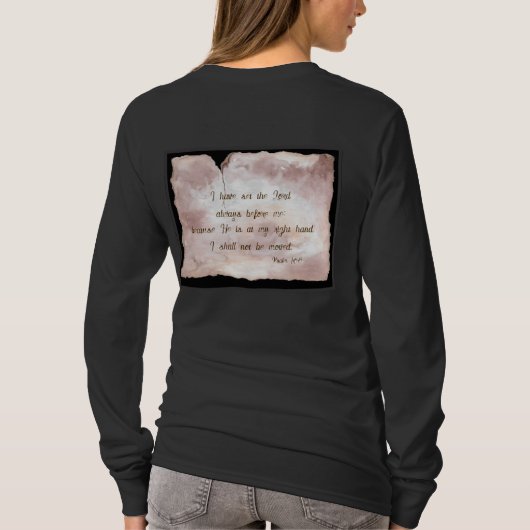 Psalm 16:8 tシャツ (裏面)