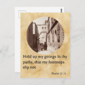 Psalm 17:5、ヴィア・ドロロサの古い写真に掲載 ポストカード (正面/裏面)