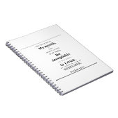 Psalm 19:14スパイラルフォトノートブック ノートブック (右側)