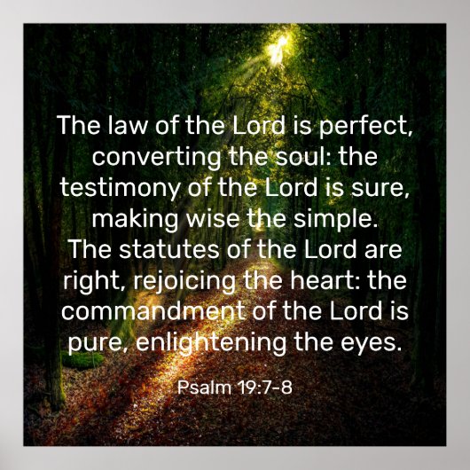 Psalm 19:7-8  ポスター (正面)