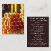 Psalm 19:9-10 KJVカード – ハニーよりも甘い 名刺 (正面/裏面)